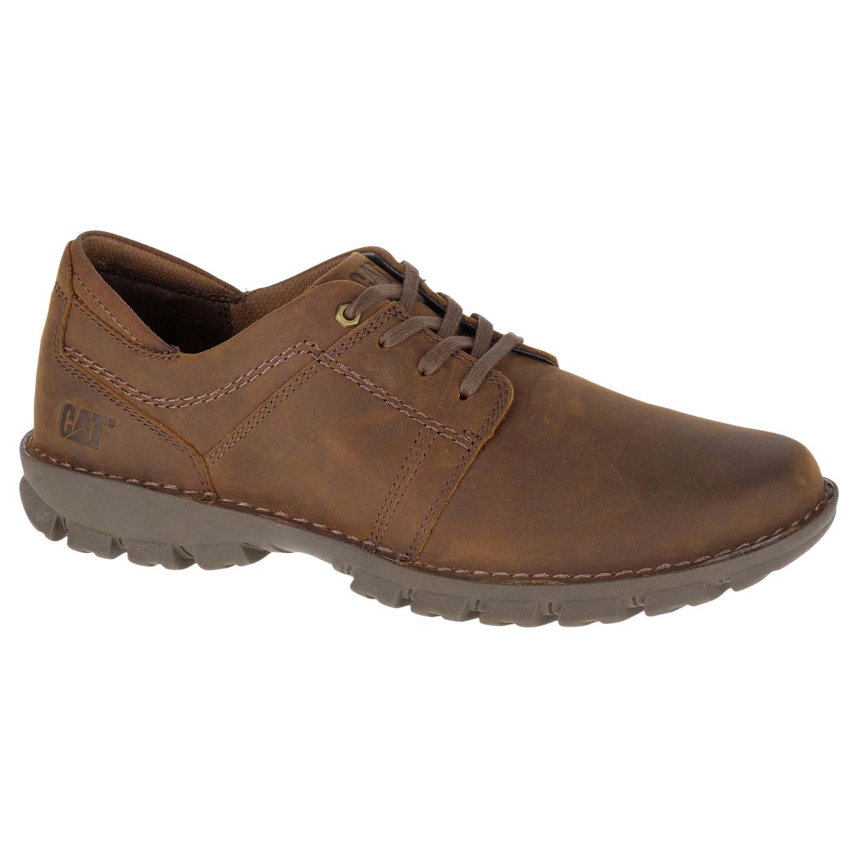 Men's Caterpillar Caden Lace Up Shoes Chocolate Brown Ireland REZQ52496